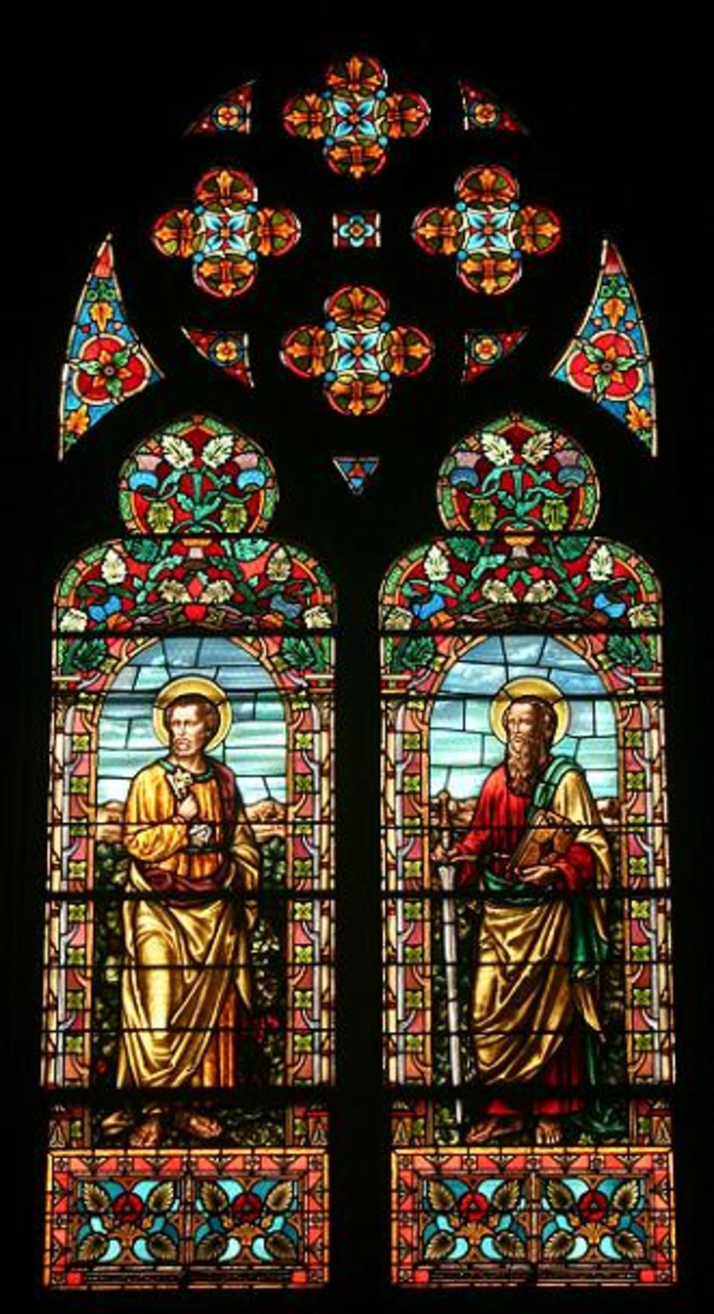 Windows 10A and 10B: St. Peter and St. Paul