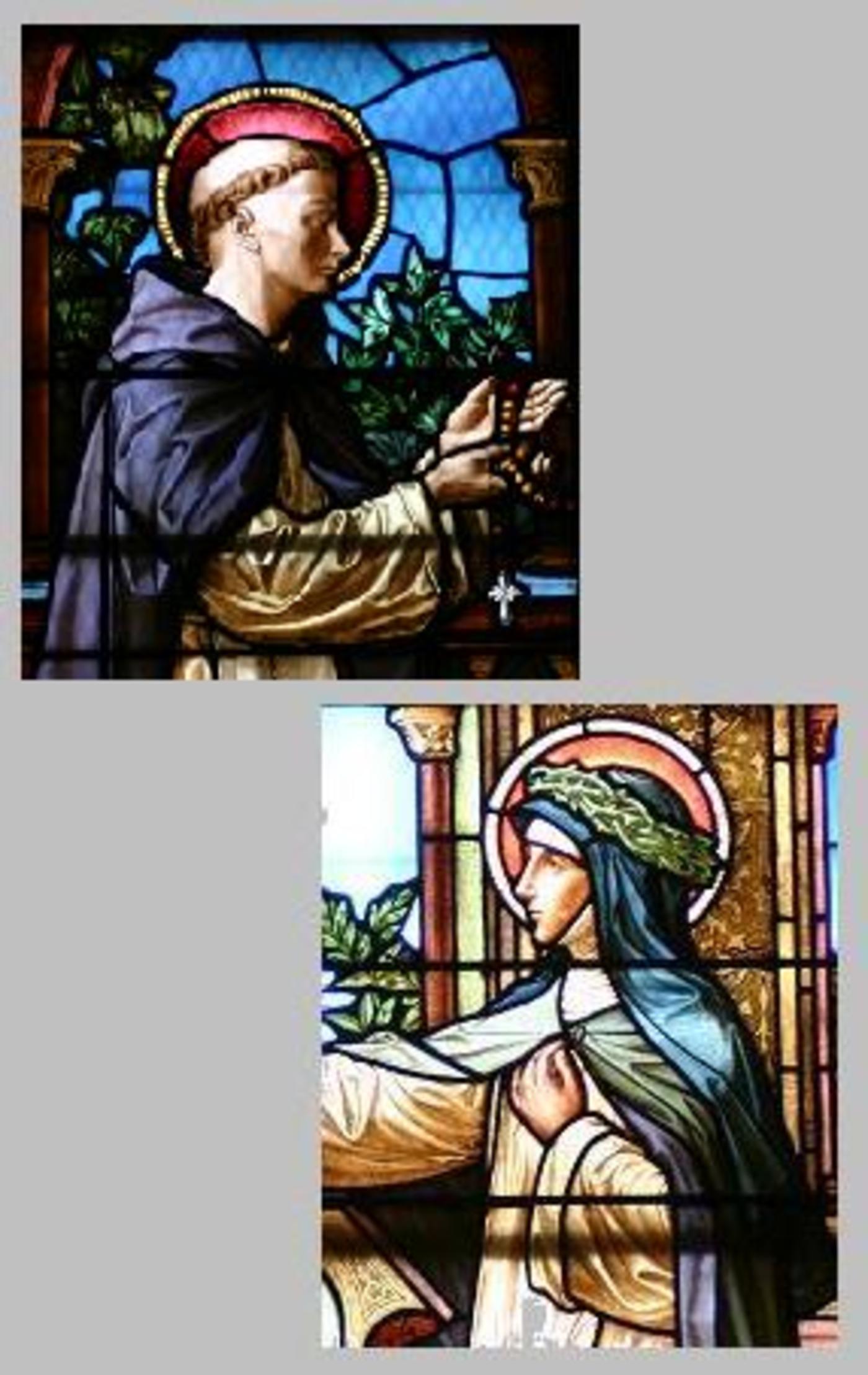 Dominic and Catherine Stained Glass Windows